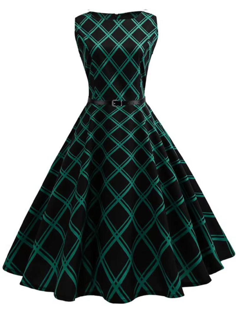 Summer Women Dresses Casual Floral Retro Vintage 50S 60S Robe Rockabilly Swing Pinup Vestidos Valentines Day Party Dress